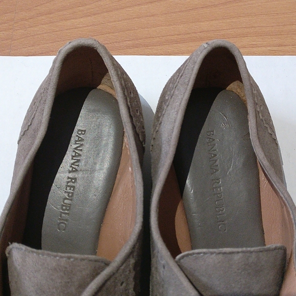 Banana Republic suede gray Oxford shoes - Picture 4 of 7